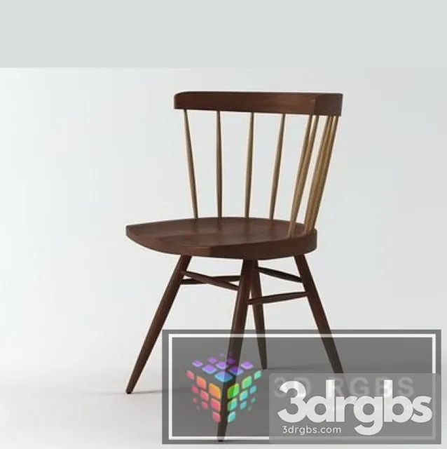 Knoll Nakashima Straight Chair 3D Model Free