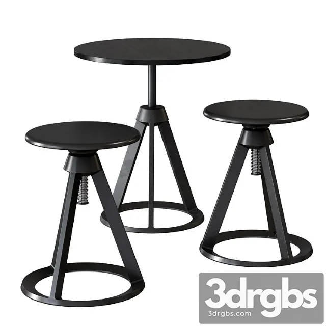 Knoll piton table and chair 2 3D Model Free