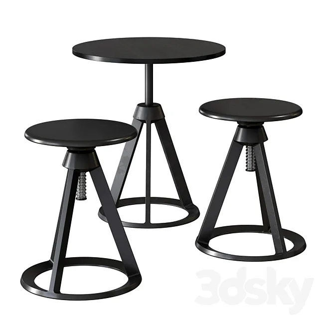Knoll Piton Table and Chair 3DModel
