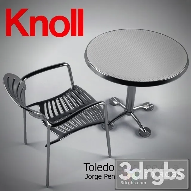 Knoll Toledo Table and Chair 3D Model Free