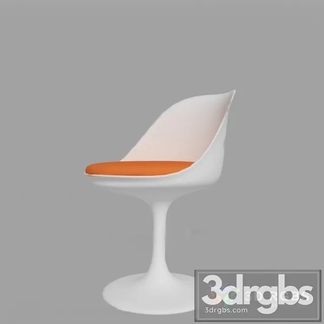Knoll Tulip White Chair 3D Model Free