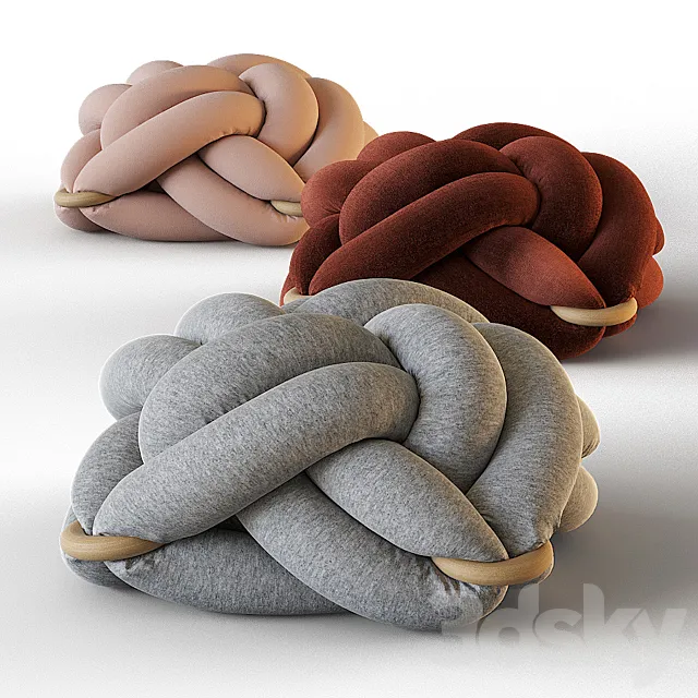 Knot floor cushion 3D Model