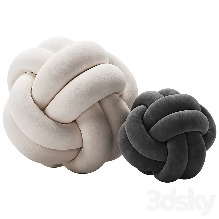 Knot Pillow 2 Layers 3D Model Free