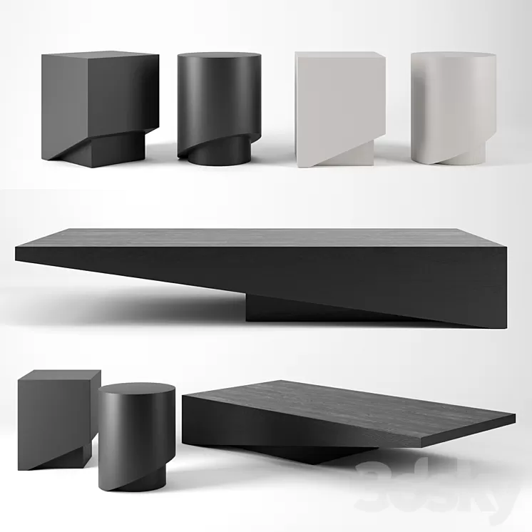 KOBE coffee tables by Piet Boon 3D Model