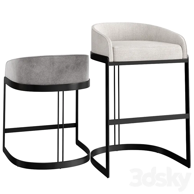 Koda Bar & Counter Stool 3D Model Free