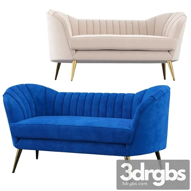 Koger Chesterfield Loveseat 1 3D Model Free