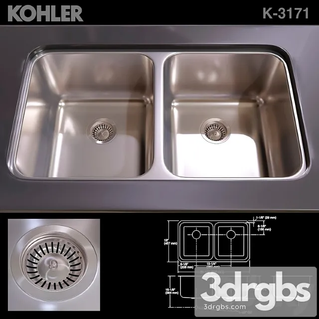 Kohler K 3171 Sink 1 3D Model Free