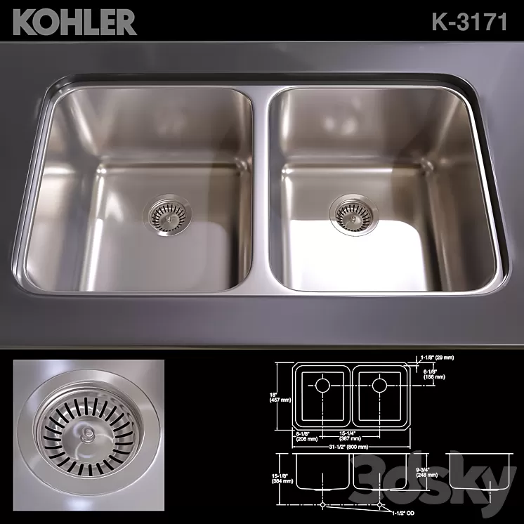 KOHLER K-3171 SINK 3D Model