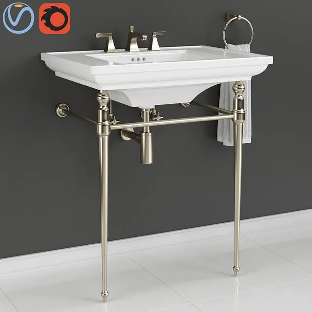 KOHLER Memoirs Console Table Bathroom Sink 3D Model