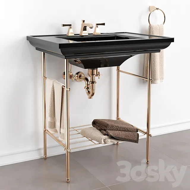 KOHLER “Memoirs” Table legs. Washbasin on the table. 3D Model