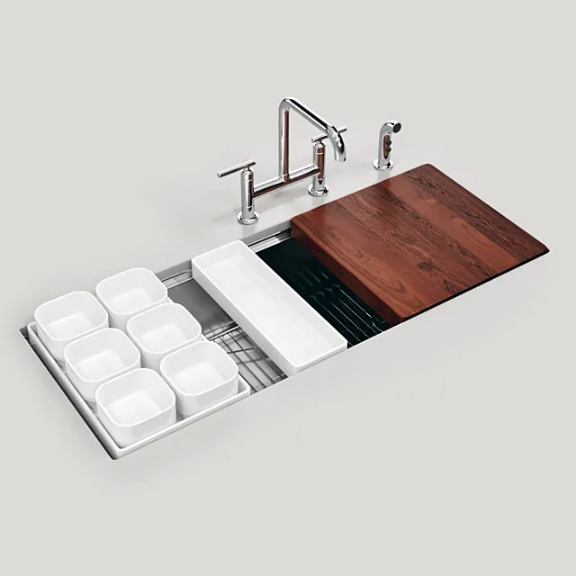 KOHLER Stages 45 "under-mount single-bowl kitchen sink 3D Model