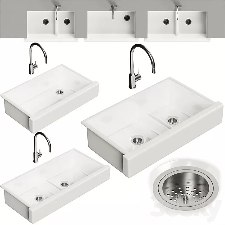 KOHLER – Whitehaven sink set with faucet 3D Model Free Download