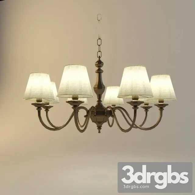 Kolarz Ascot Classic 8 Arm Chandelier Antique Brass 3D Model Download