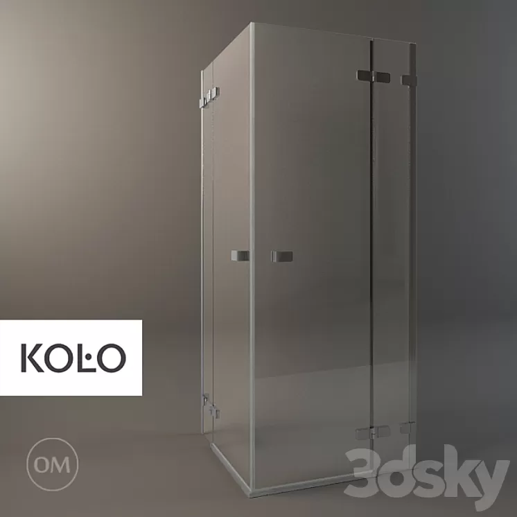 KOLO Square shower cabin next 80 3D Model