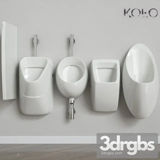 Kolo Urinals Toilet Set 3D Model Free