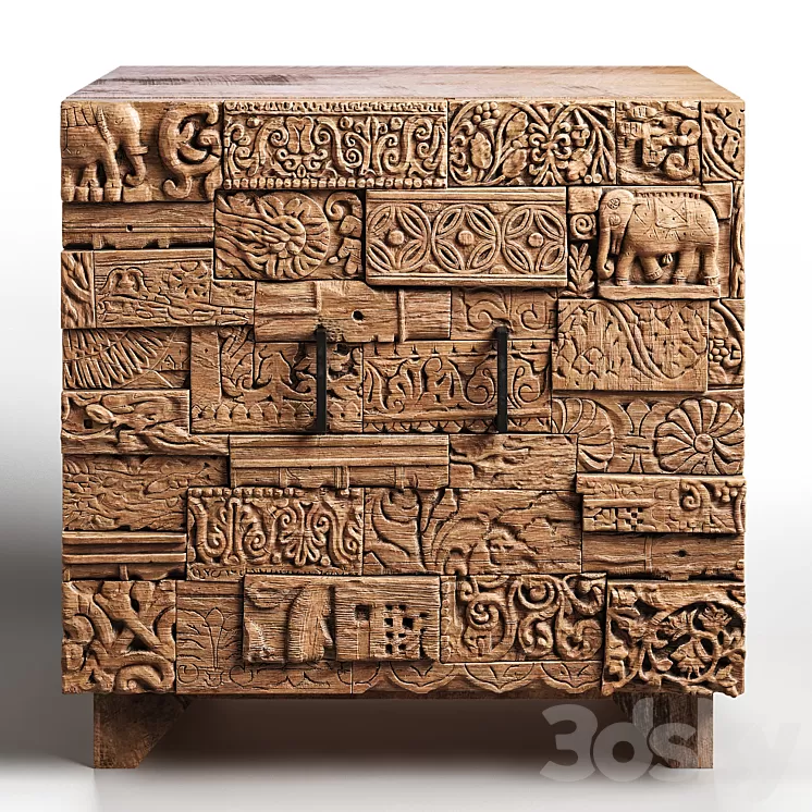 Kommode Shanti Surprise Puzzle Nature 3D Model