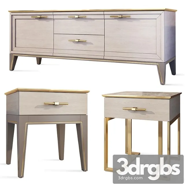 Komod I Tumba Prikrovatnaia Palmari Dana 3D Model Free