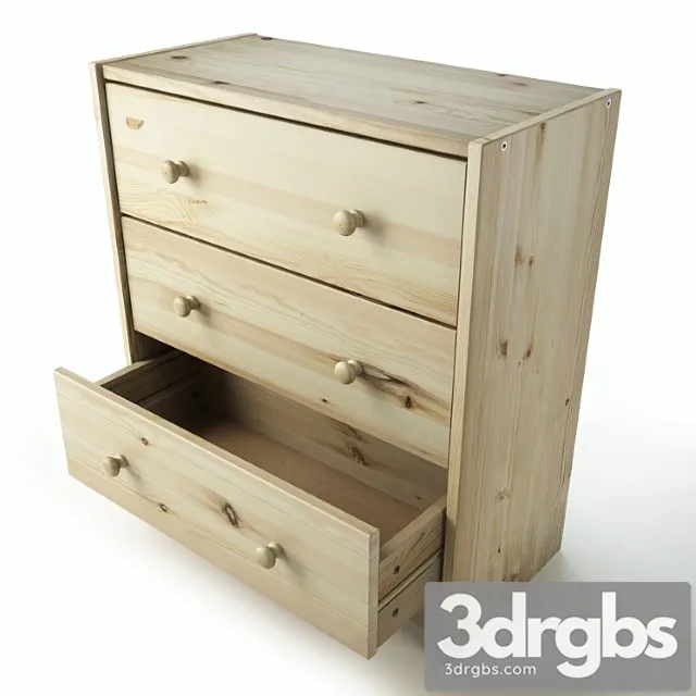 Komod ikea rast 2 3D Model Free