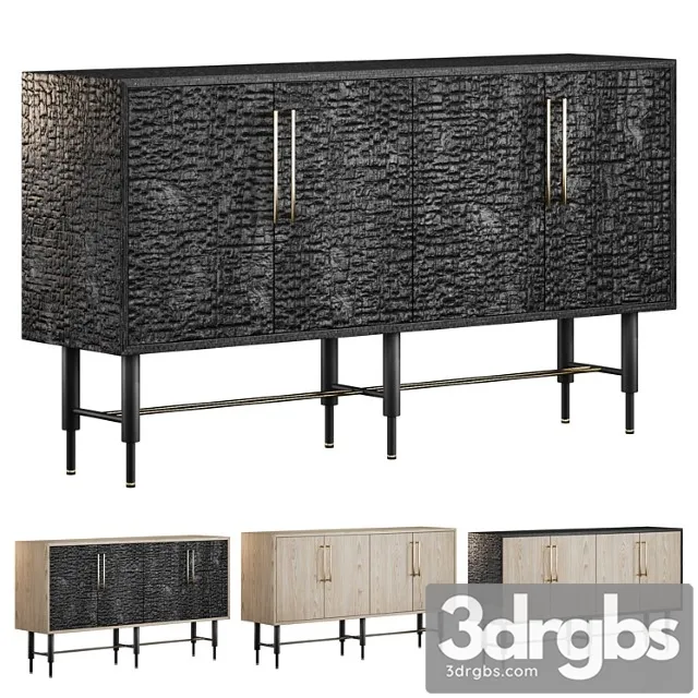 Komod Iz Obuglennogo Dereva 2 3D Model Free
