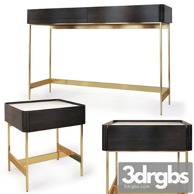 Komod Konsol I Tumba Iris Nightstand Console Iris By Furman 3D Model Free