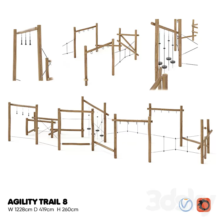 KOMPAN. AGILITY TRAIL 8 3D Model