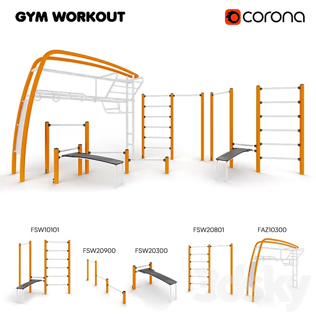 KOMPAN. COOLING GYM 3DModel