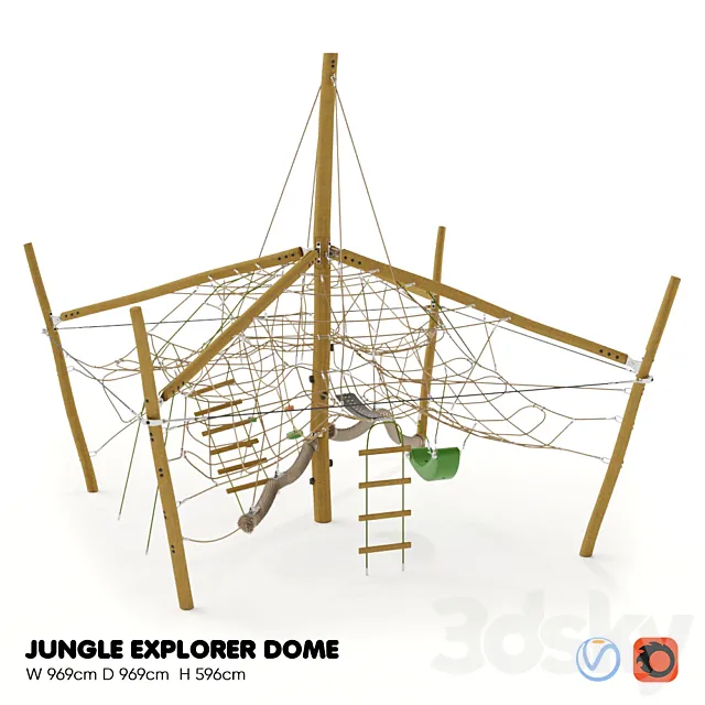 KOMPAN. JUNGLE EXPLORER DOME 3D Model