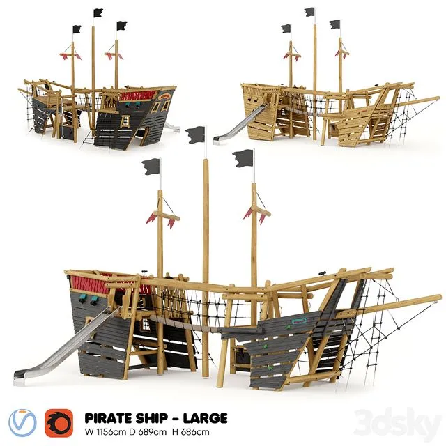 KOMPAN. PIRATE SHIP – LARGE 3D Model