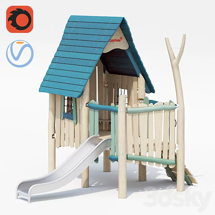 Kompan Robinaia NRO406 THE WIZARDS HIDEAWAY 3D Model