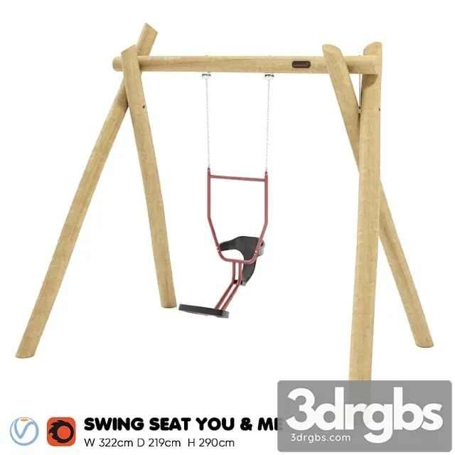 Kompan swing with you and me seat 3D Model Free