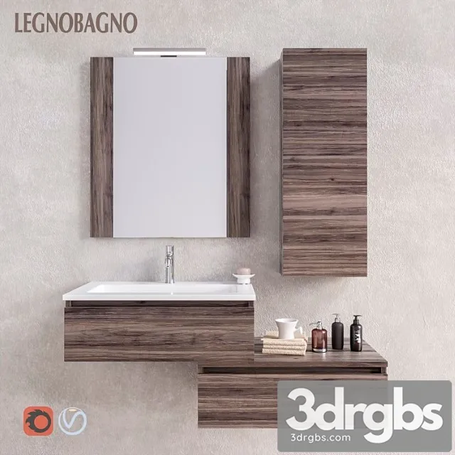 Kompliekt Miebieli Dlia Vannoi Komnaty Componibile 1 1 3D Model Free