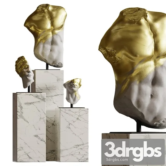 Kompozitsiia Iz Skulptur 3D Model Free