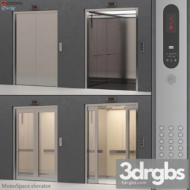 Kone monospace 700 lift (kds 50) 3D Model Free