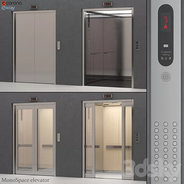 Kone MonoSpace 700 Lift (KDS 50) 3D Model