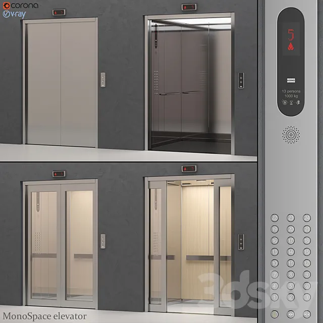Kone MonoSpace 700 Lift (KDS 50) 3DModel