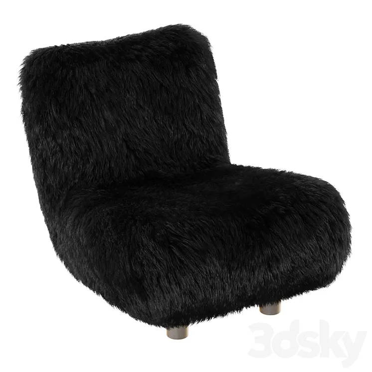 Konichin Chair Fur 3D Model Free