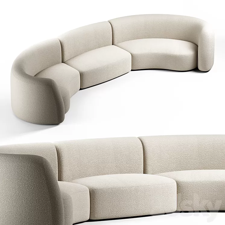 Kookudesign - OZE Modular Sofa #2 by Christophe Delcourt 3D Model Free