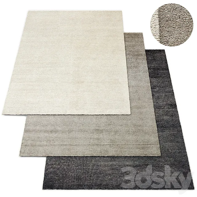 Korda Hand-Knotted Rug RH Collection 3D Model