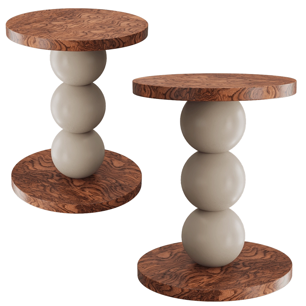 KOS Studio  - Side table Balls 3 Bubinga Limited 3D Model