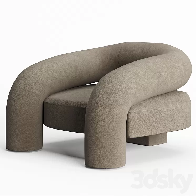 Kosa Lounge Chair by Ian Felton 3D Model
