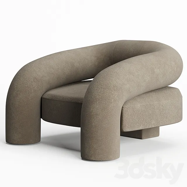Kosa Lounge Chair by Ian Felton 3DModel