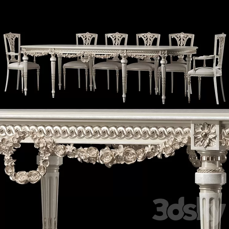 kosovart daphne table and chair 3D Model Free