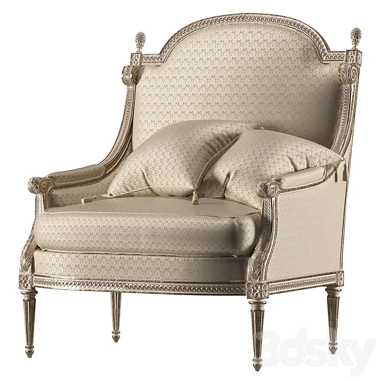 kosovart louis armchair 3D Model Free