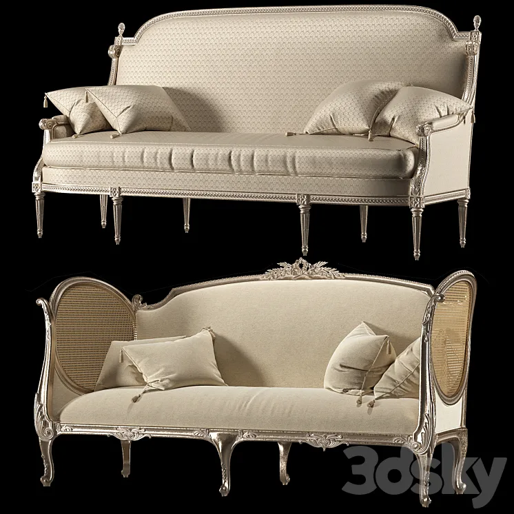 kosovart louis sofa 3D Model Free