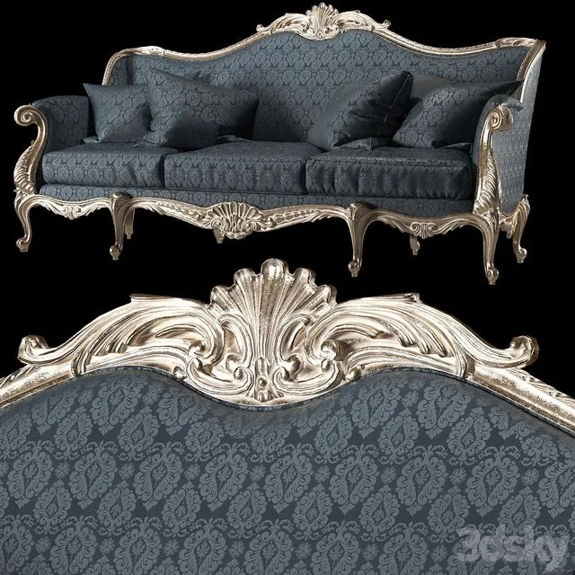 Kosovart rococo sofa 3D Model