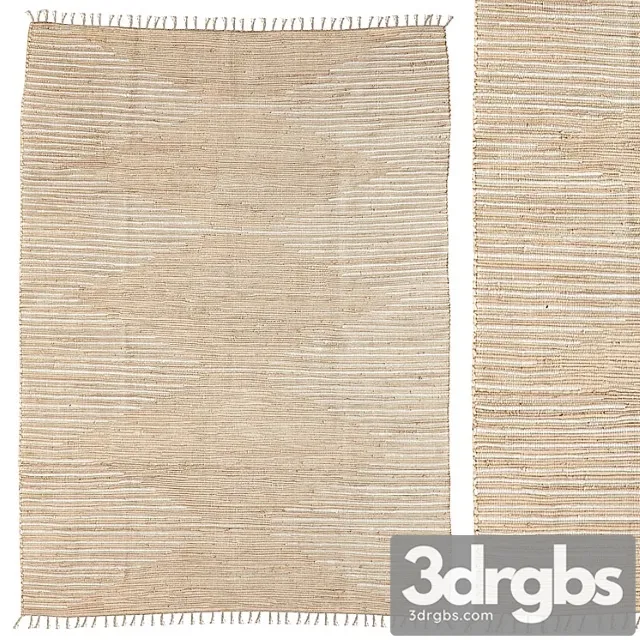 Kover Urban Outfitters Connected Stripe Rag Rug 3D Model Free