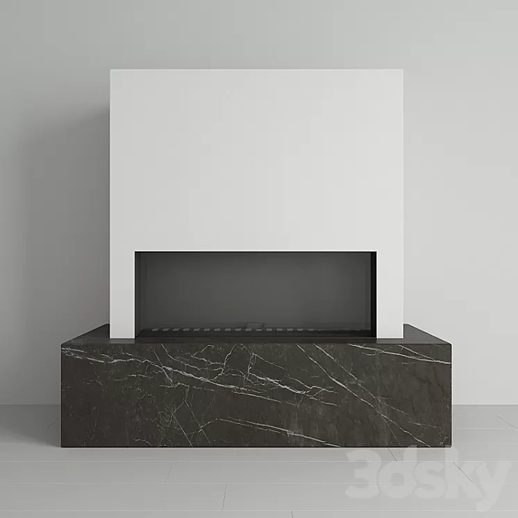Kratki - Gas fireplace LEO 100 for natural gas 3D Model