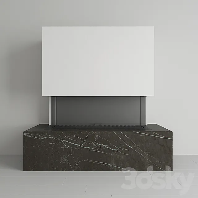 Kratki - Gas fireplace LEO 100 left _ right for natural gas 3DModel