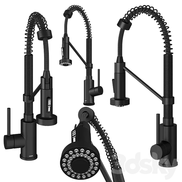 Kraus Kitchen Faucet Matte Black 3D Model