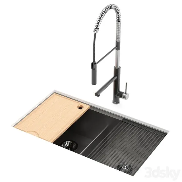 KRAUS KWU112-33 kitchen sink 3D Model